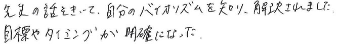 目標やタイミングが明確になった