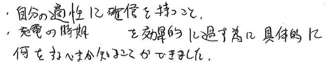 具体的に何をするべきか知ることができました